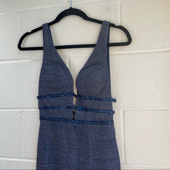 NWT Mac Duggal 50571L Plunge Maxi Dress Gown - Picture 7 of 9